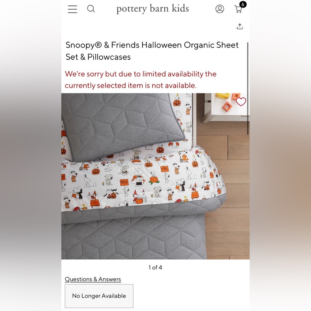 New Pottery Barn Peanuts Snoopy and Friends Halloween organic Pillowcase, #2 - Picture 8 of 10